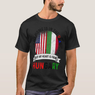 Camiseta Coração Patriota Americano Húngaro É Da Hungria F
