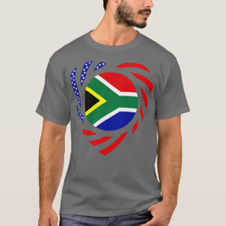 Camiseta Coração Patriótico Multinacional Sul-Africano-Amer