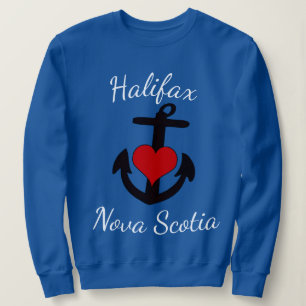 Camiseta Coração personalizada da âncora da Nova Escócia de