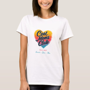 Camiseta Coração personalizado do "Clube das Mães Legais"