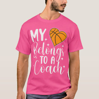 Camiseta Coração Pertence A Esposa De Treinador De Basquete