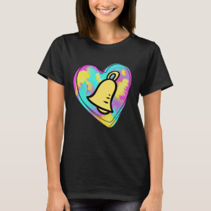 Camiseta Coração Pintado Multicolorido do Handbell Ringer