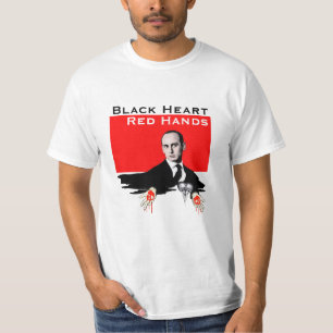 Camiseta Coração Preto / Mãos Vermelhas