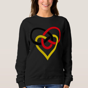 Camiseta Coração Preto Vermelho Amarelo Alemanha