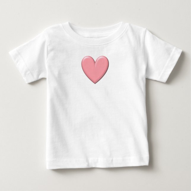 Camiseta Coração Puffy Rosa (Frente)