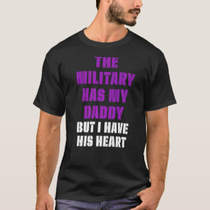 Camiseta Coração Púrpura para Cima do Mês Infantil Militar