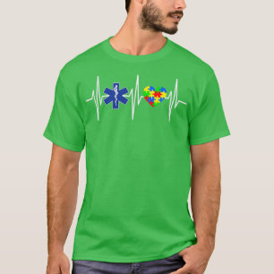 Camiseta Coração Quebra-cabeça para a Consciência do Autism