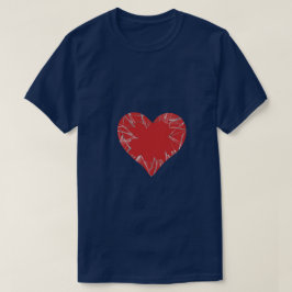 Camiseta Coração Quebrado de Vidro Quebrado
