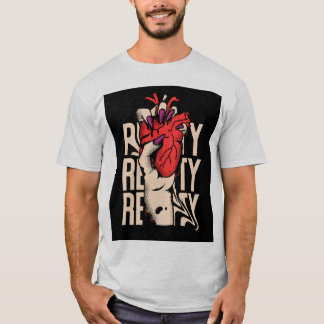 Camiseta Coração Real e Não Sensível | Gráfica Gen-Z Ousada