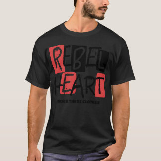 Camiseta coração rebelde amor engraçado