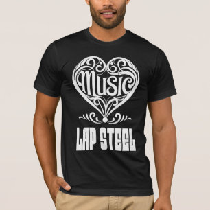 Camiseta Coração rolante Elegante para Amantes de Violão de