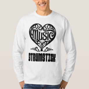 Camiseta Coração rolante elegante para os amantes da pulsei