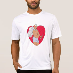 Camiseta Coração Romântico com um Cupido Incomum