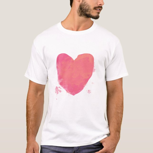 Camiseta Coração Rosa (Frente)