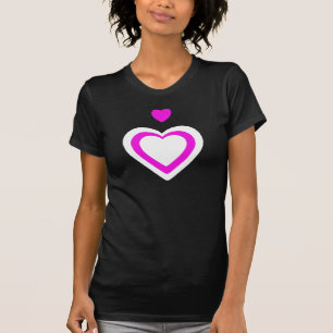 Camiseta CORAÇÃO, rosa branco