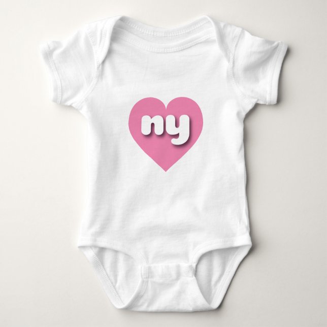 Camiseta Coração rosa de Nova York - Eu amo ny (Frente)