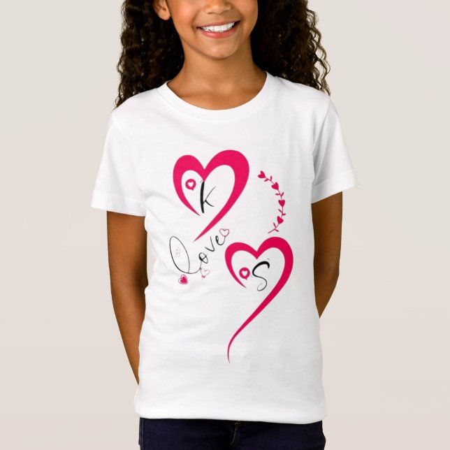 Camiseta Coração Rosa Mínimo Amor (Frente)