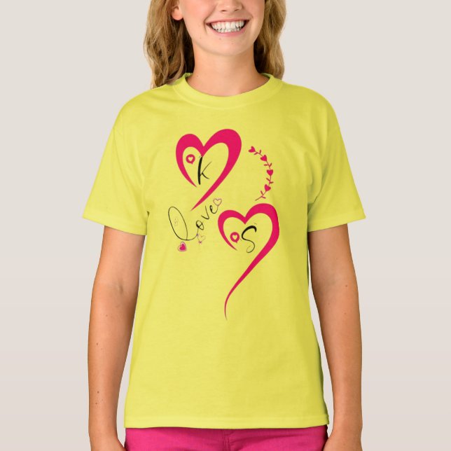 Camiseta Coração Rosa Mínimo Amor (Frente)