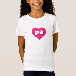 Camiseta Coração rosa quente da Pensilvânia - Eu amo pa