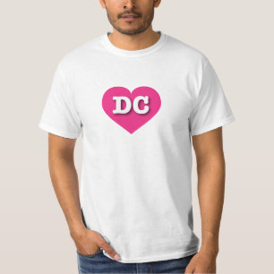 Camiseta Coração Rosa Quente DC - Adoro DC