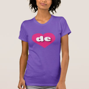 Camiseta Coração Rosa Quente Delaware - amor