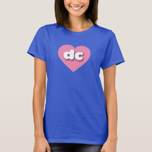 Camiseta Coração Rosa Sólido DC - amor