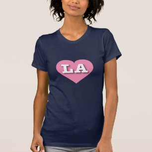 Camiseta Coração Rosa Sólido LA - Grande Amor