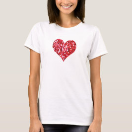CAMISETA CORAÇÃO ROSA VERMELHO EU TE AMO NATAL DIA DOS NAMO