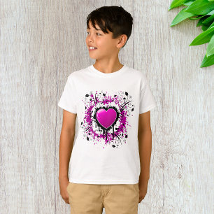 Camiseta Coração Roxo namorados