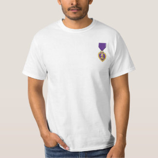 Camiseta Coração Roxo-nos Presente Militar Prêmio Veterano