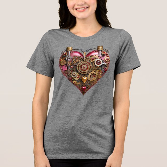 Camiseta Coração Rubi do Vale Streampunk (Frente)