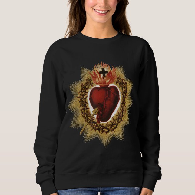 Camiseta Coração Sagrado da Devoção Católica de Jesus (Frente)