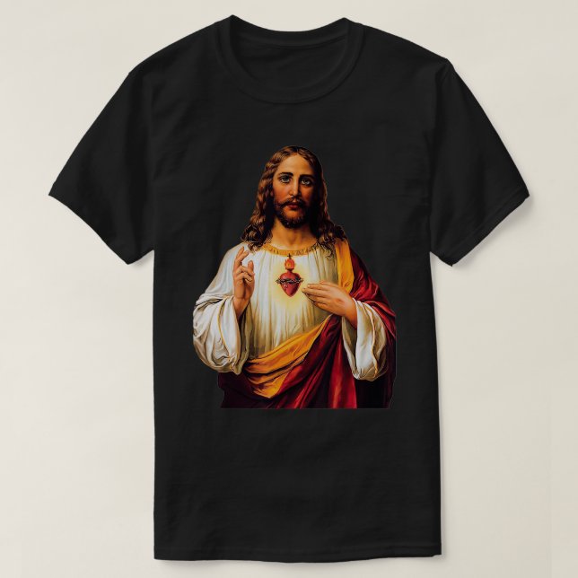 Camiseta Coração Sagrado de Jesus (Frente do Design)