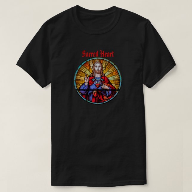 Camiseta Coração Sagrado de Jesus (Frente do Design)