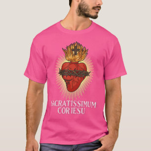 Camiseta Coração Sagrado De Jesus Católico Tradicional