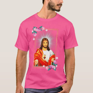 Camiseta Coração Sagrado de Jesus Cristo Católico Imaculado