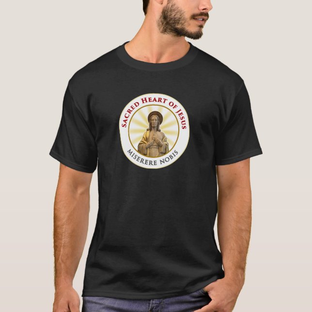 Camiseta Coração Sagrado de Jesus Miserere Nobis (Frente)