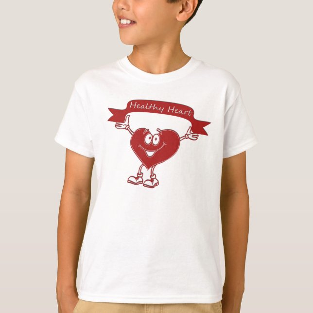 Camiseta Coração saudável símbolo de consciência cardiologi (Frente)