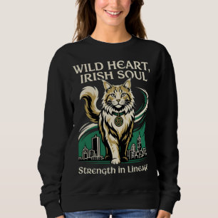 Camiseta Coração Selvagem Alma Irlandesa Maine Coon