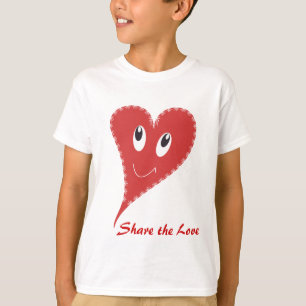 Camiseta Coração Sorridente do Dia dos Namorados