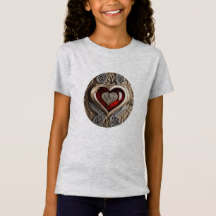 Camiseta Coração Steampunk - Amor Mecânico insípido