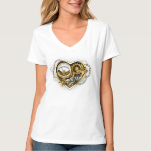 Camiseta Coração Steampunk com Manômetro