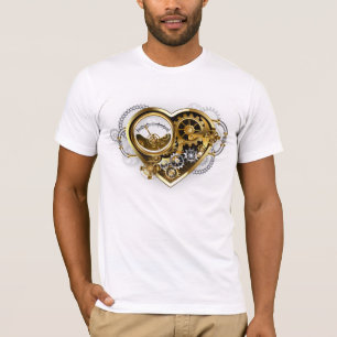 Camiseta Coração Steampunk com Manômetro