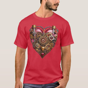 Camiseta Coração Streampunk Rubi do Dia dos Namorados