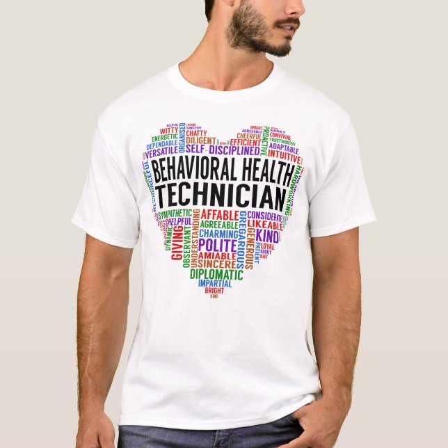 Camiseta Coração Técnico de Saúde Comportamental (Frente)