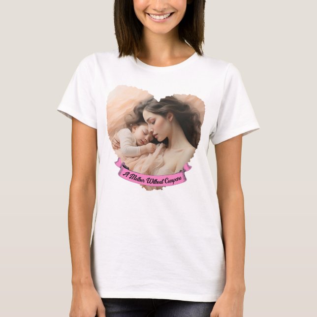 Camiseta Coração, Texto Personalizado e Foto (Frente)