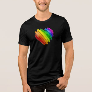 Camiseta Coração tridimensional escultural do SlipperyJoe b