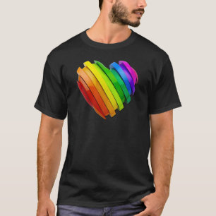 Camiseta Coração tridimensional escultural do SlipperyJoe b