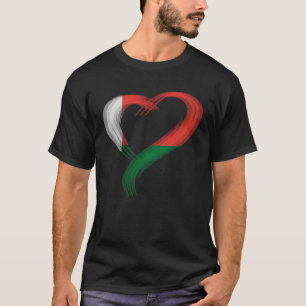 Camiseta Coração Trippy Eu adoro a bandeira Madagascar Edm