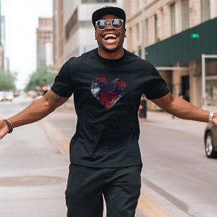 Camiseta Coração Turbulento-Arte Abstrata Gótica Sombria e